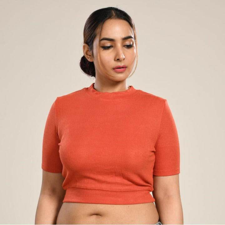 Hosiery Blouses - Brick Red - Blouse featured