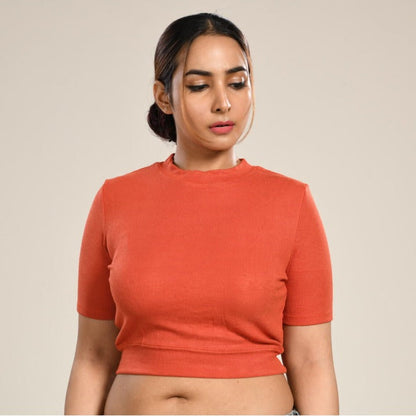 Hosiery Blouses - Brick Red - Blouse featured