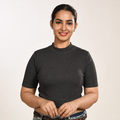 Hosiery Blouses - Dark Grey - Blouse featured