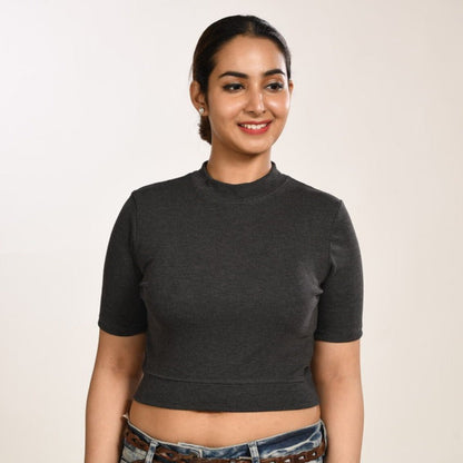 Hosiery Blouses - Dark Grey - Blouse featured