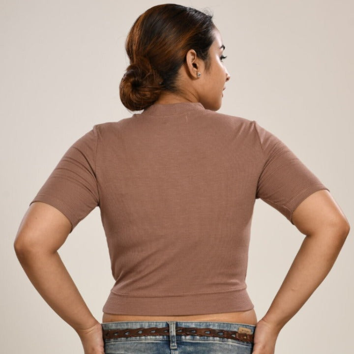 Hosiery Blouses - Light Brown - Blouse featured