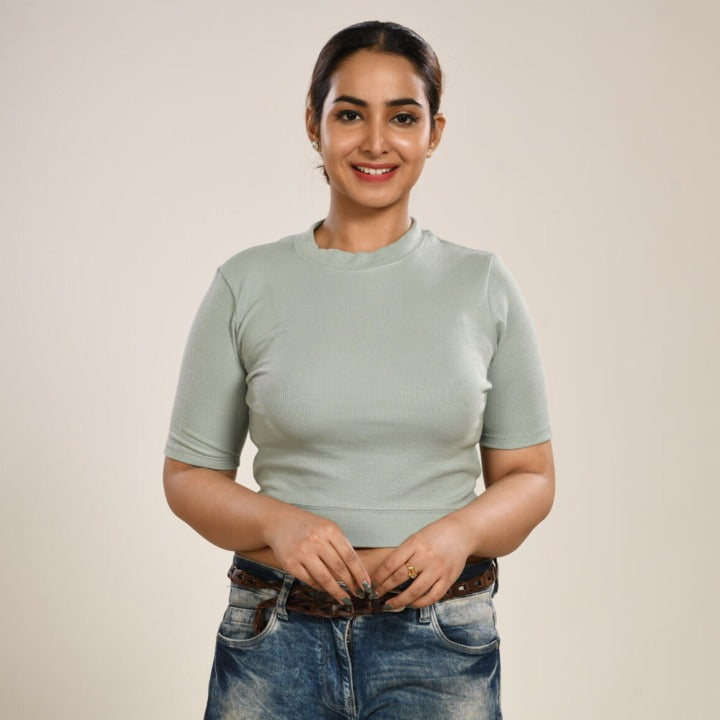 Hosiery Blouses - Mint Green - Blouse featured