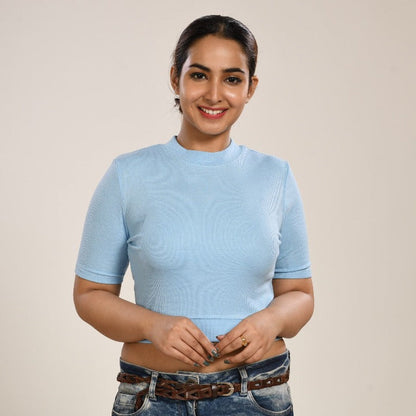 Hosiery Blouses - Sky Blue - Blouse featured