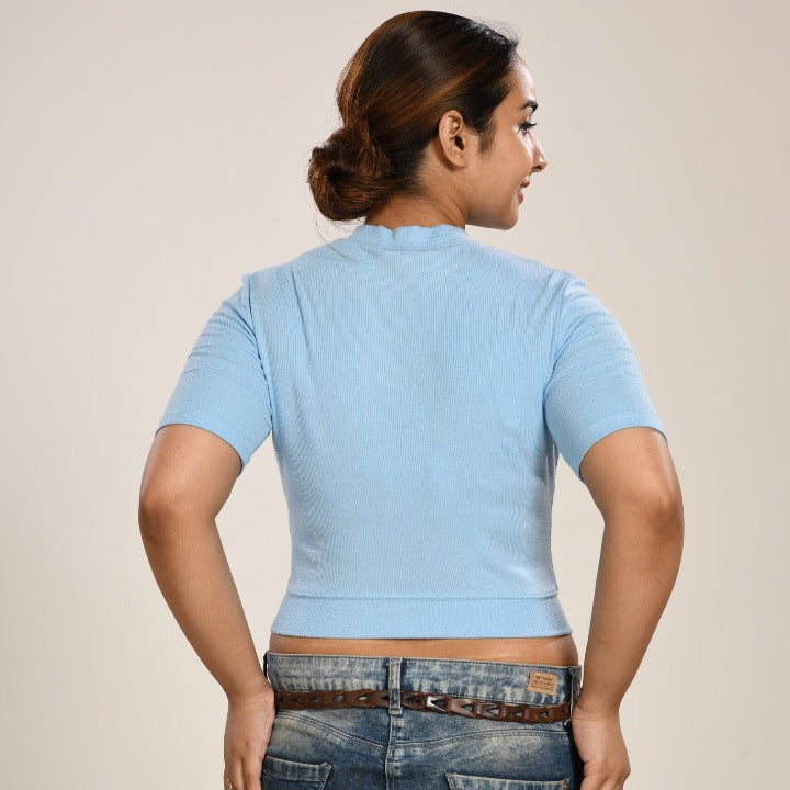 Hosiery Blouses - Sky Blue - Blouse featured