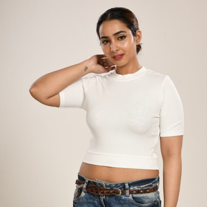 Hosiery Blouses - White - Blouse featured