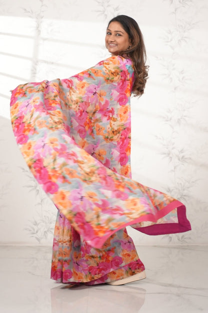 Blossom Breeze Organza Silk Saree Saree