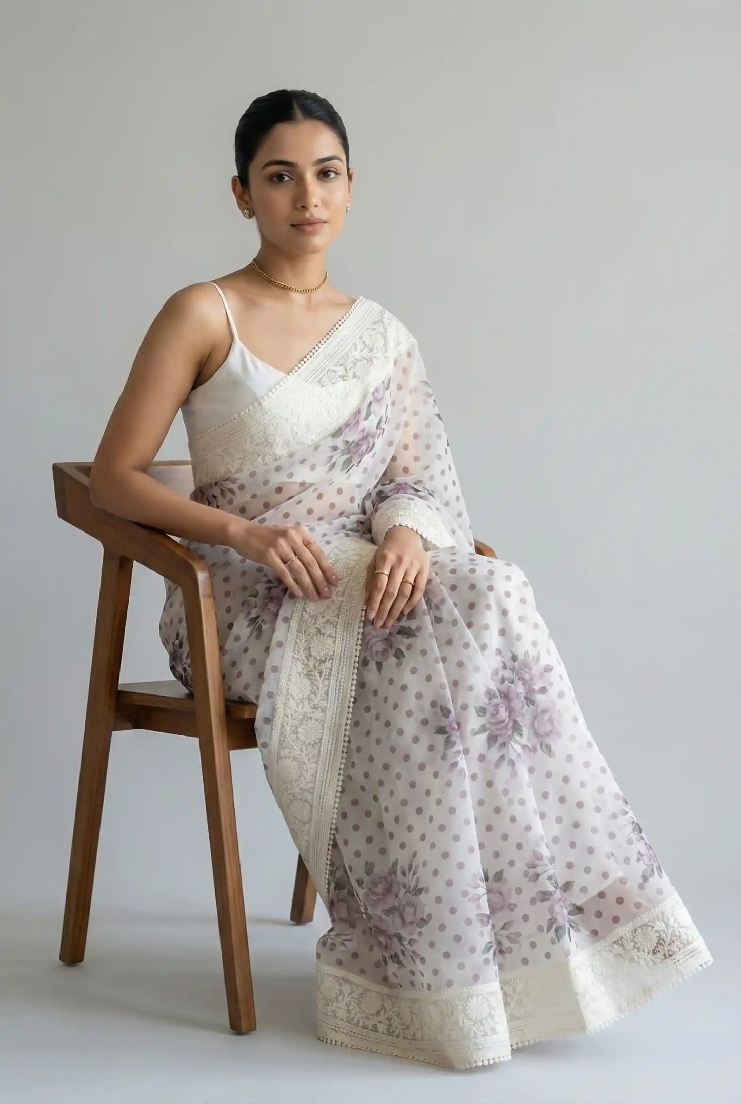 Maya Pure Super Net Saree Mauve Saree featured