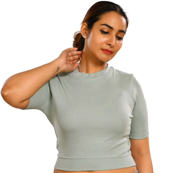 Hosiery Blouses - Mint Green - Blouse featured