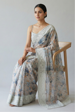 Load image into Gallery viewer, Nayara Kota Doriya Garden Saree Light Blue Grey Saree featured
