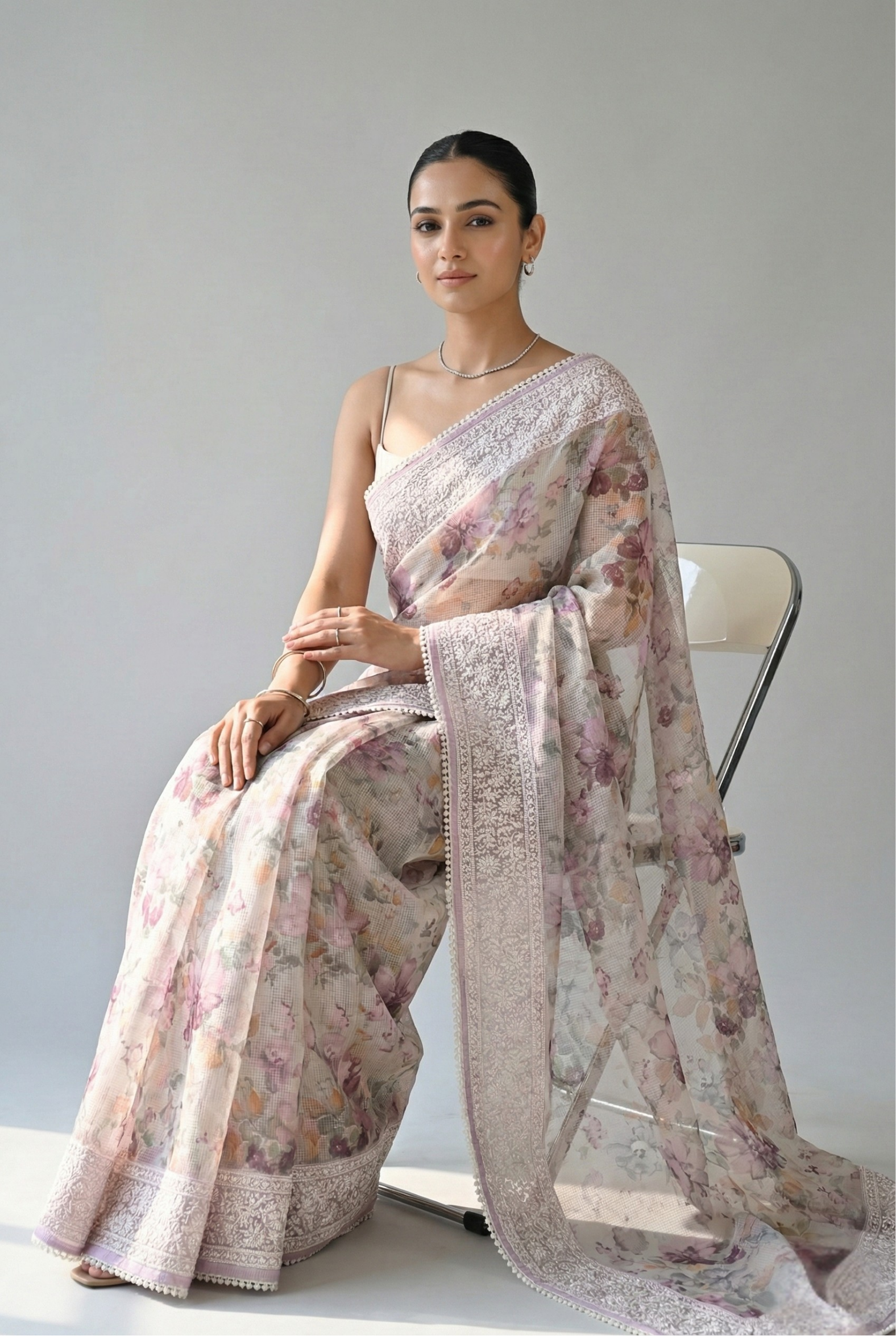 Nayara Kota Doriya Garden Saree Purple Saree featured removed
