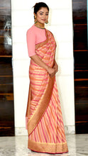 Load image into Gallery viewer, Rose Pink Stripes Saree Saree