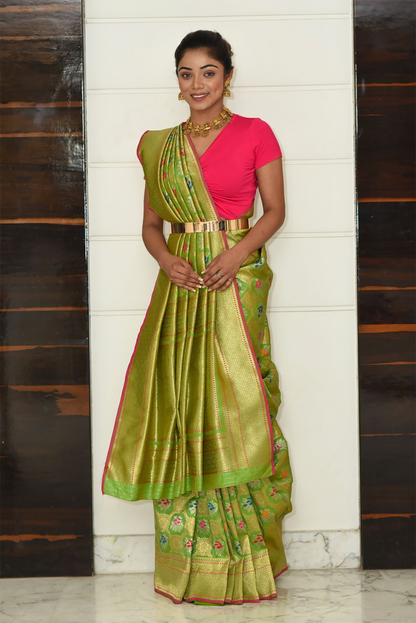 Green banarasi saree Saree