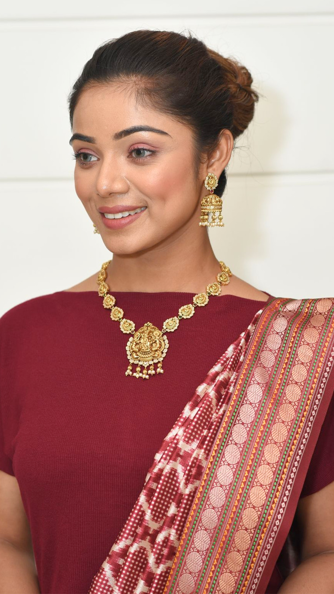 Maroon patola silk saree Saree