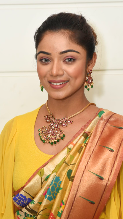 Golden Saree with zari border Saree