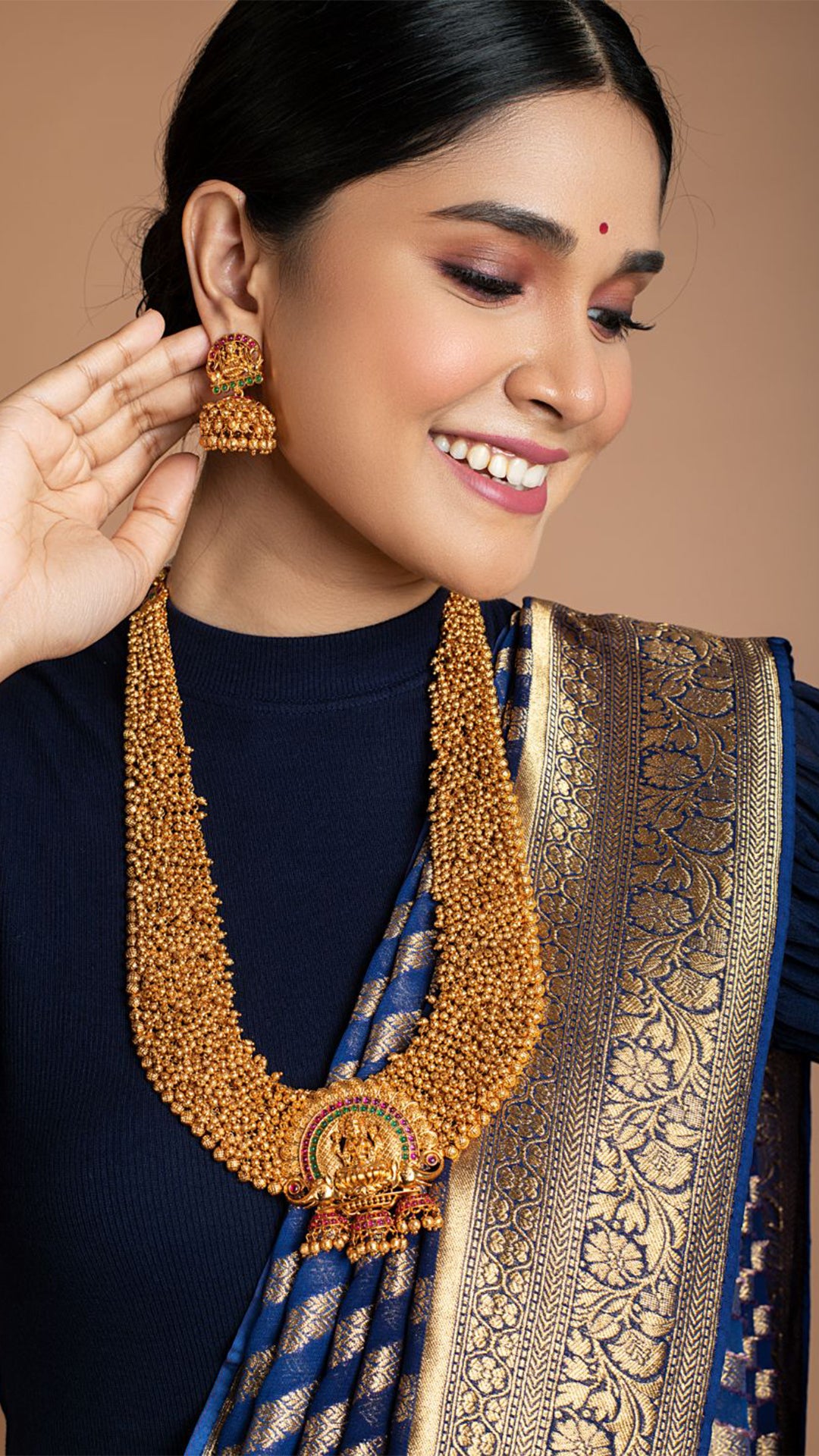 Royal Blue Stripes Saree Saree