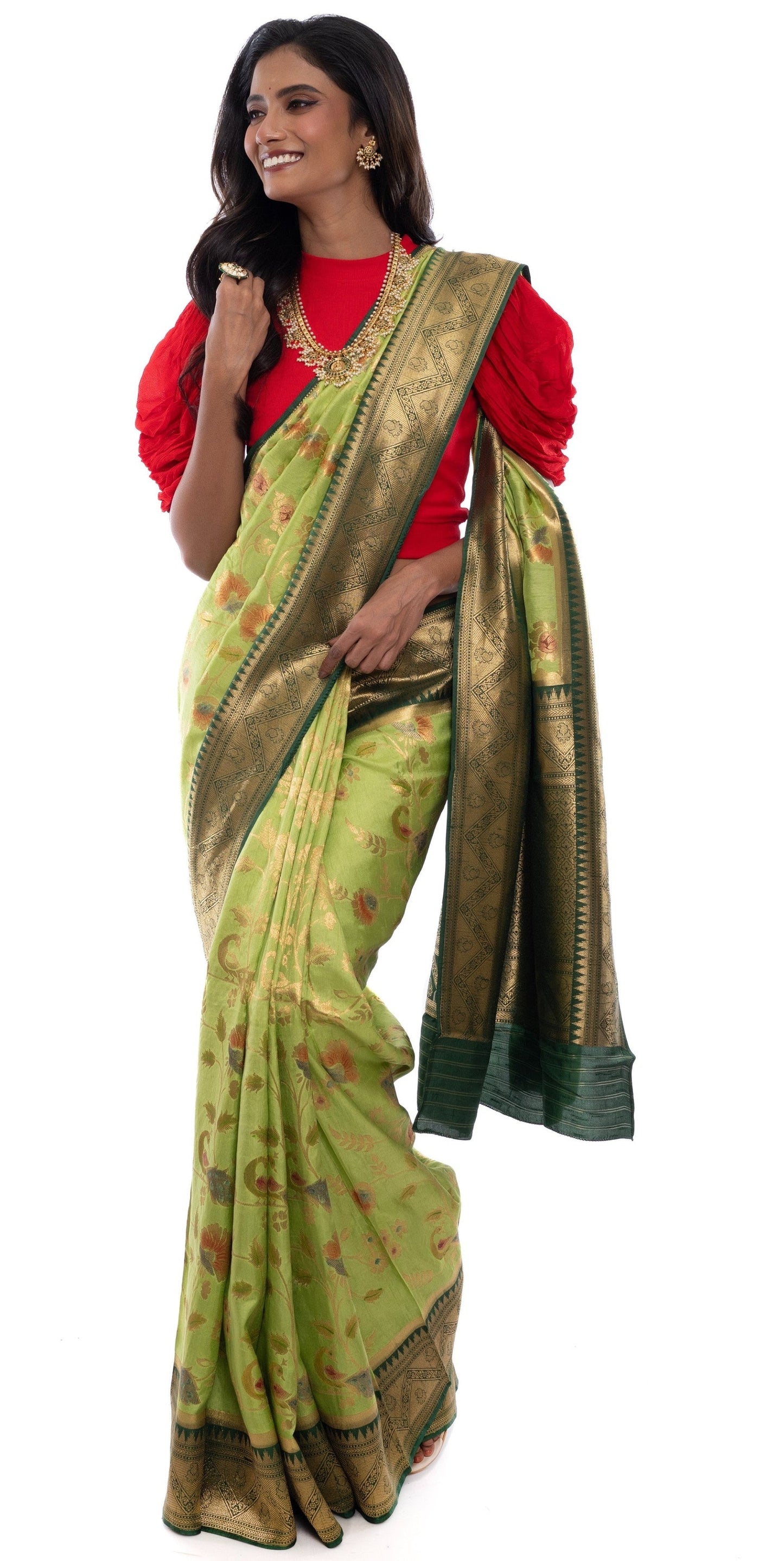 Eternal Garden Tussar Silk Saree Saree