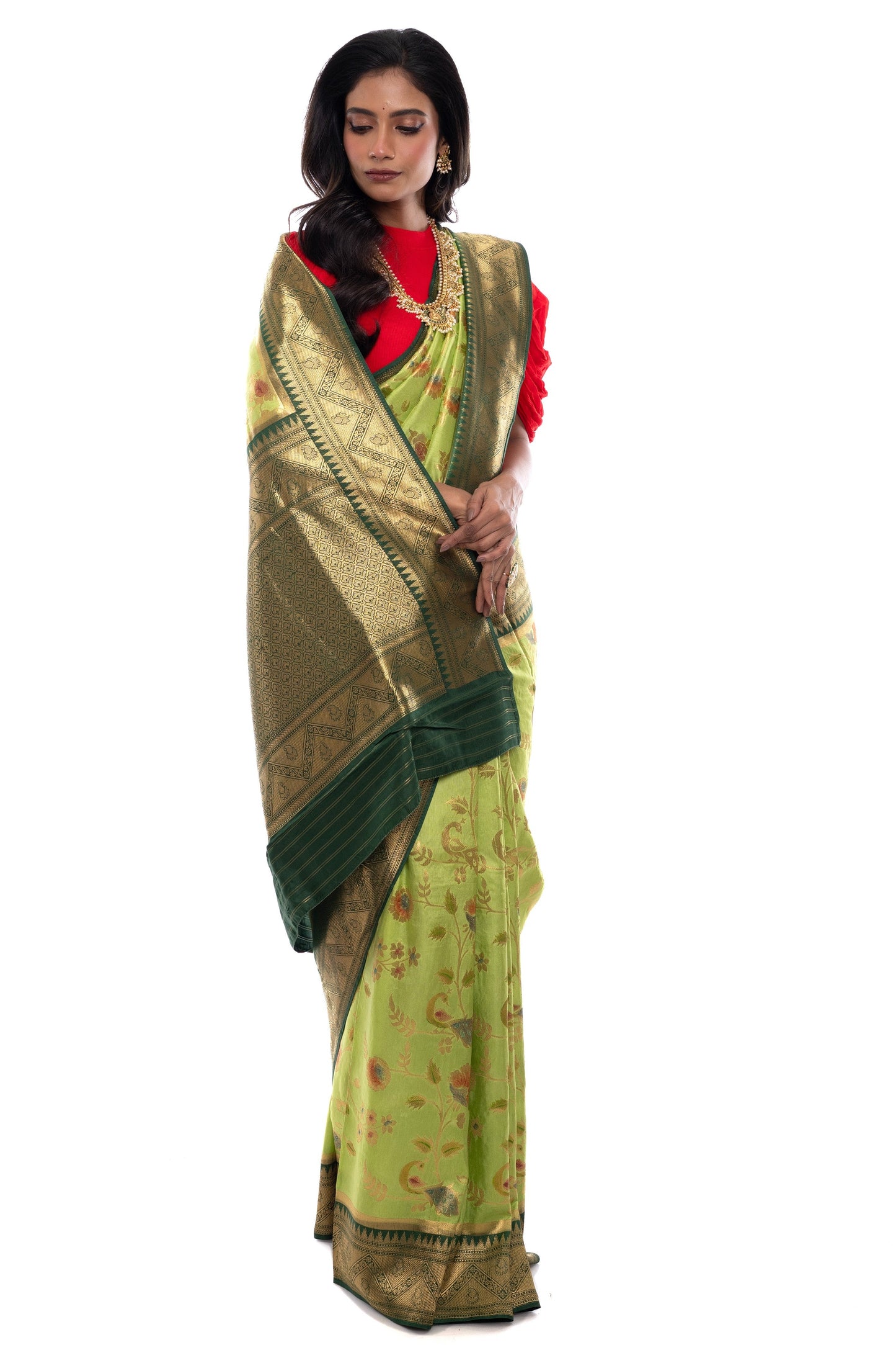 Eternal Garden Tussar Silk Saree Saree