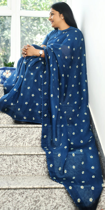 Organza Saree with Floral Pattern Saree