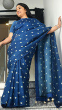 Load image into Gallery viewer, Organza Saree with Floral Pattern Saree