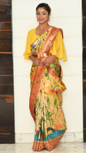 Load image into Gallery viewer, Golden Saree with zari border Saree