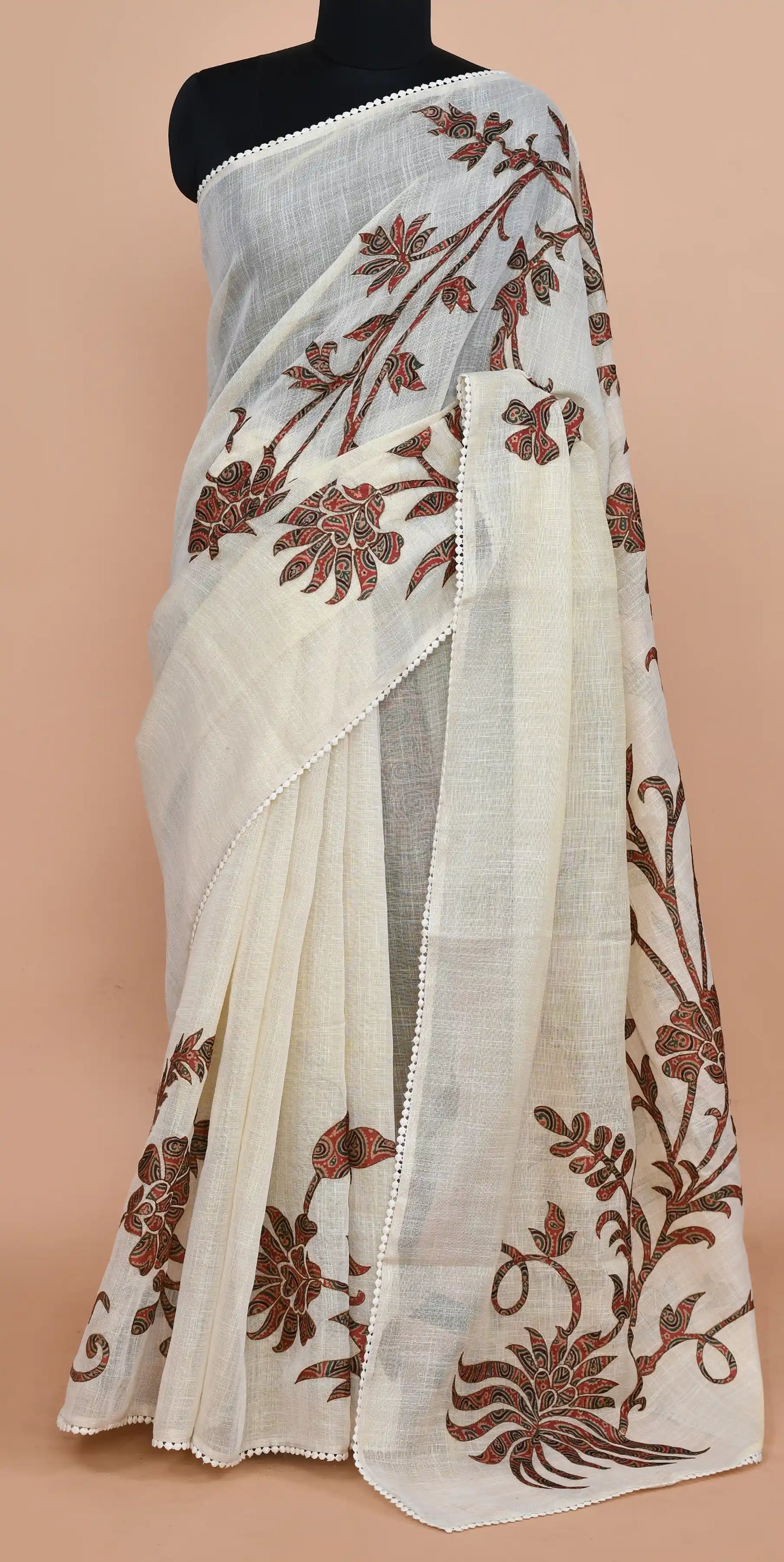 Idalia Red-Green Saree featured