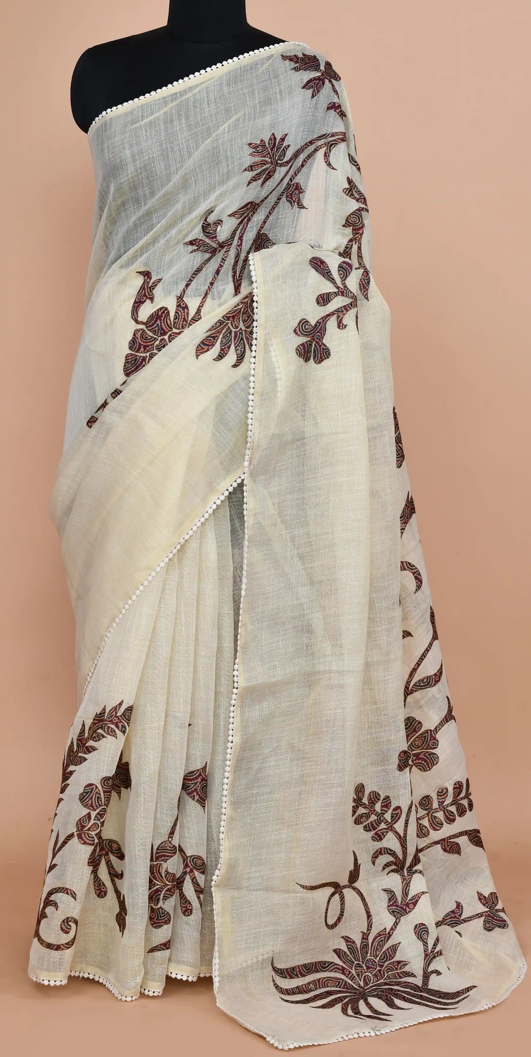 Idalia Red-Blue Saree featured