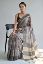 Load image into Gallery viewer, Vanika Veil Semi Tussar Saree Purple featured
