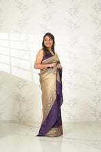 Load image into Gallery viewer, Regal Purple Elegance Saree Saree