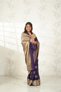 Regal Purple Elegance Saree Saree