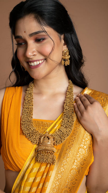 Yellow Stripes Saree Saree