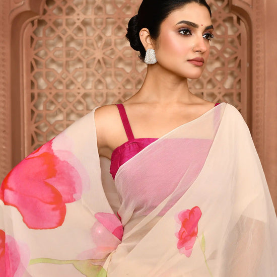 Rose Whisper Saree featured