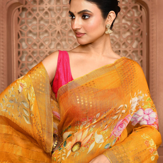 Indira Lenin Kora Saree Pastel mint green featured common