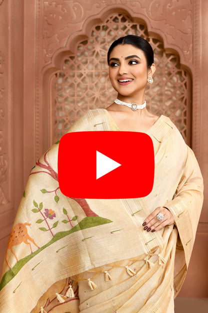 Golden Meadow Cotton Saree featured common