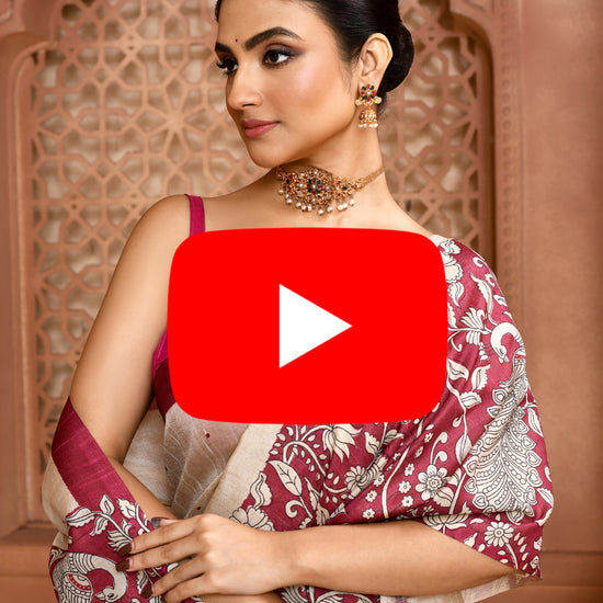 Kalamkari Tussar Silk Saree featured common