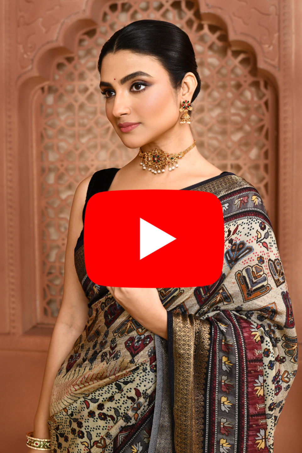 Seamless Ikat Russian Viscose Saree featured common