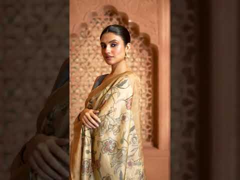 Aria Grace Tussar Silk Saree featured