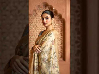 Aria Grace Tussar Silk Saree featured