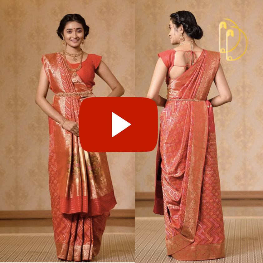 Zari Bandhej Saree Saree