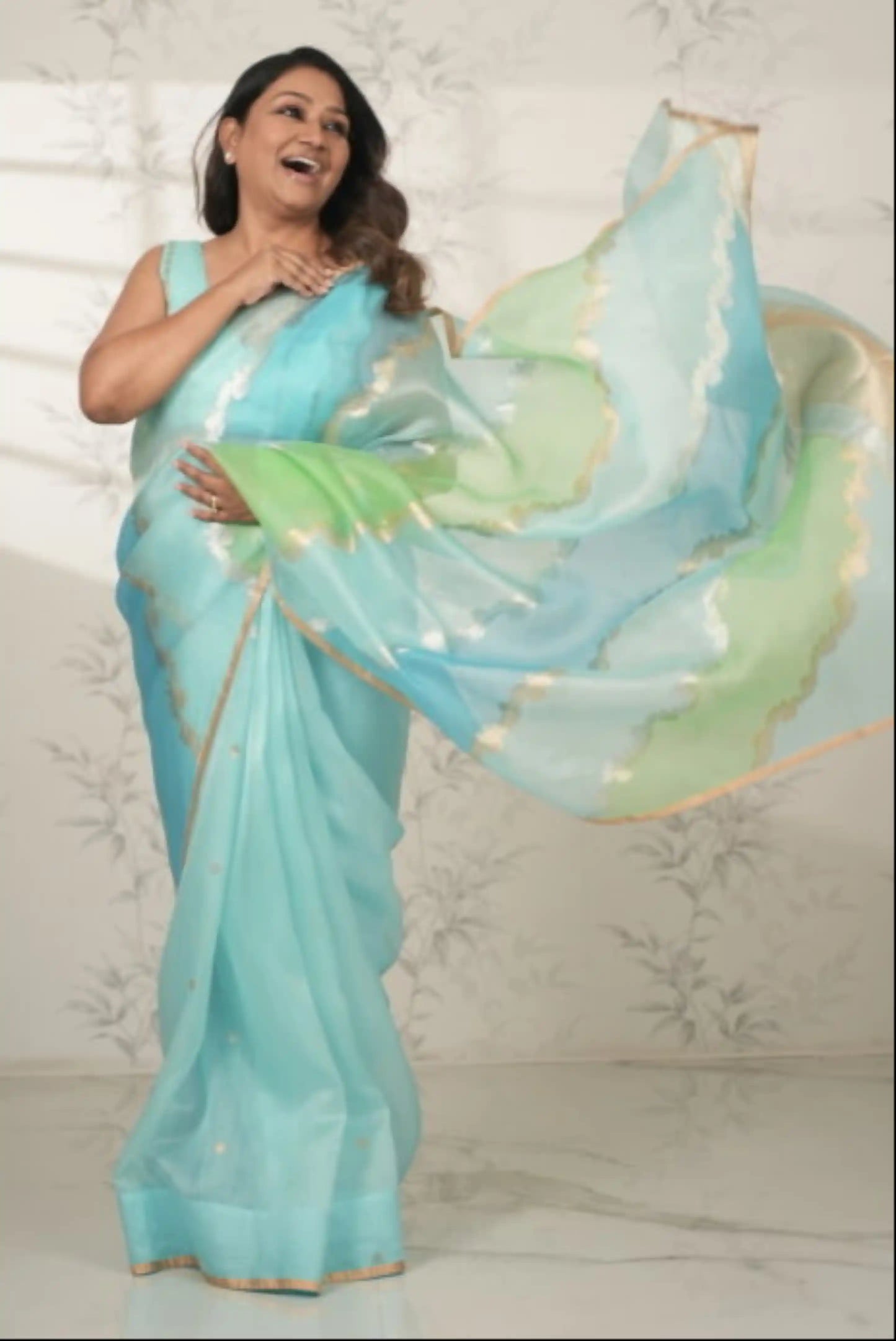 Handwoven Rangkat Banarasi Organza Silk Saree Saree