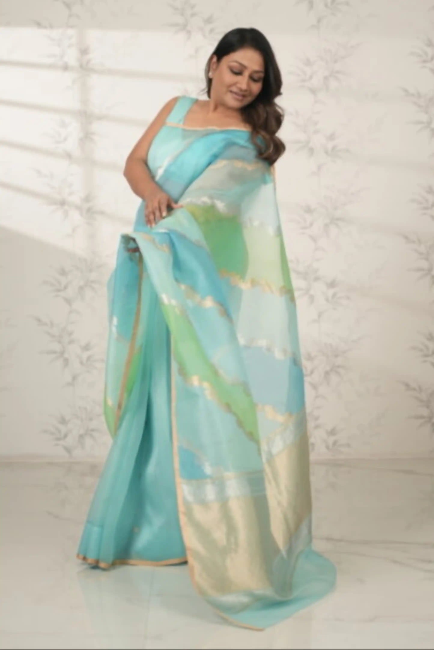 Handwoven Rangkat Banarasi Organza Silk Saree Saree