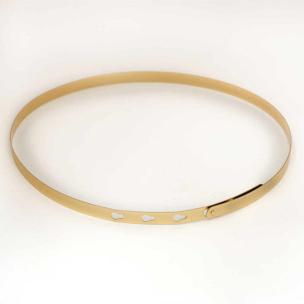 Golden Metallic Belt 1.5 cm Belts