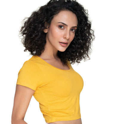 100% Cotton Rayon Blouses Mari Gold Blouse