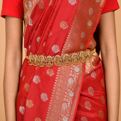 Elegant red pure cotton silk Saree Saree
