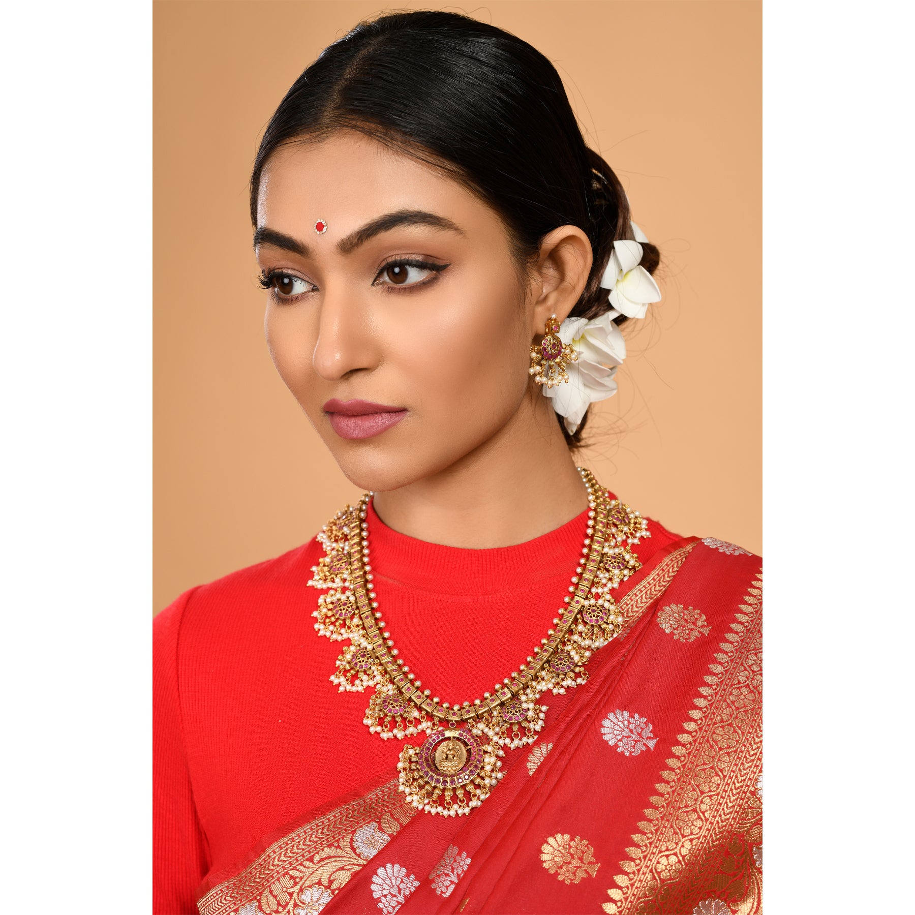 Elegant red pure cotton silk Saree Saree