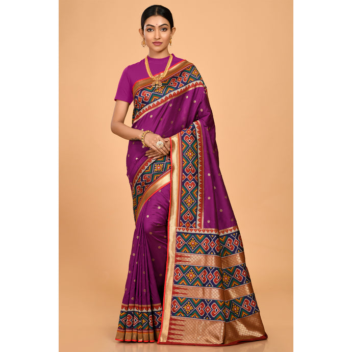 Powerloom Silk covered with Zari bootis Saree Saree