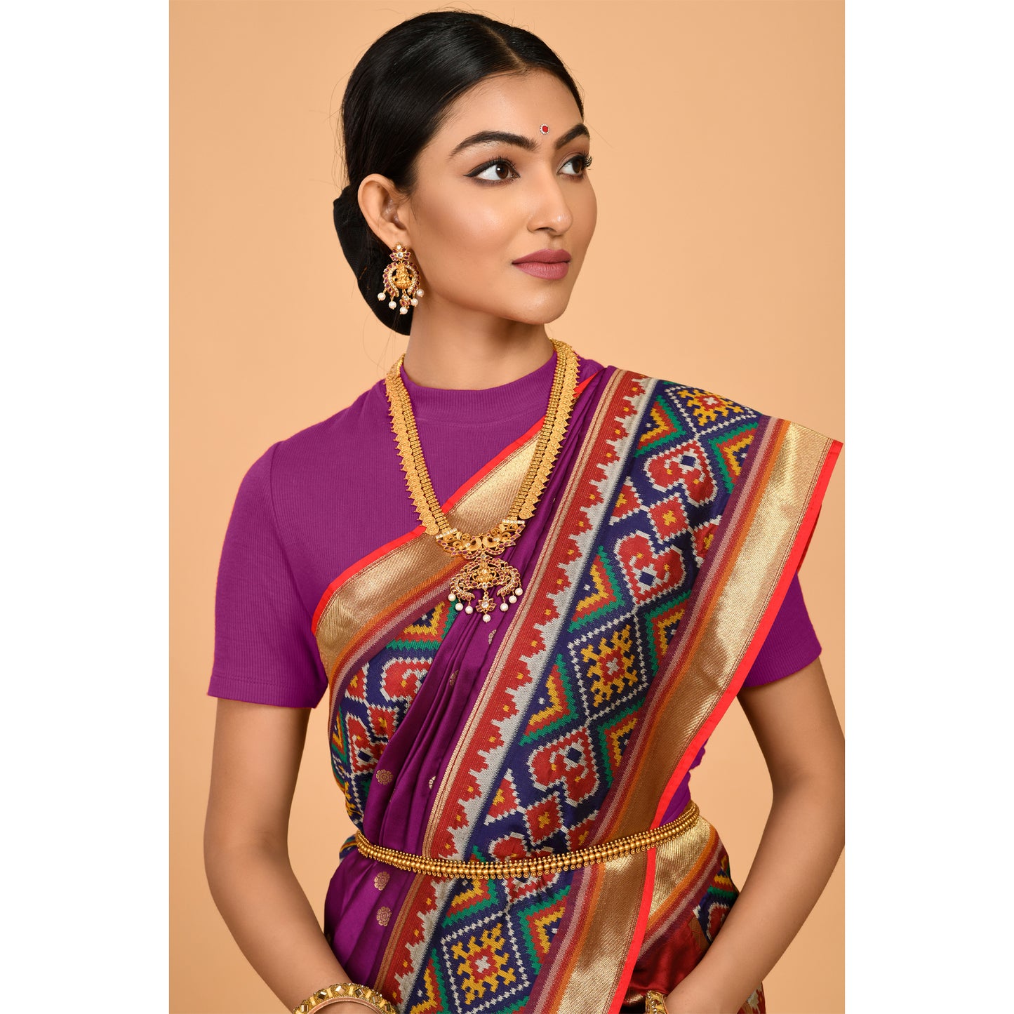 Powerloom Silk covered with Zari bootis Saree Saree