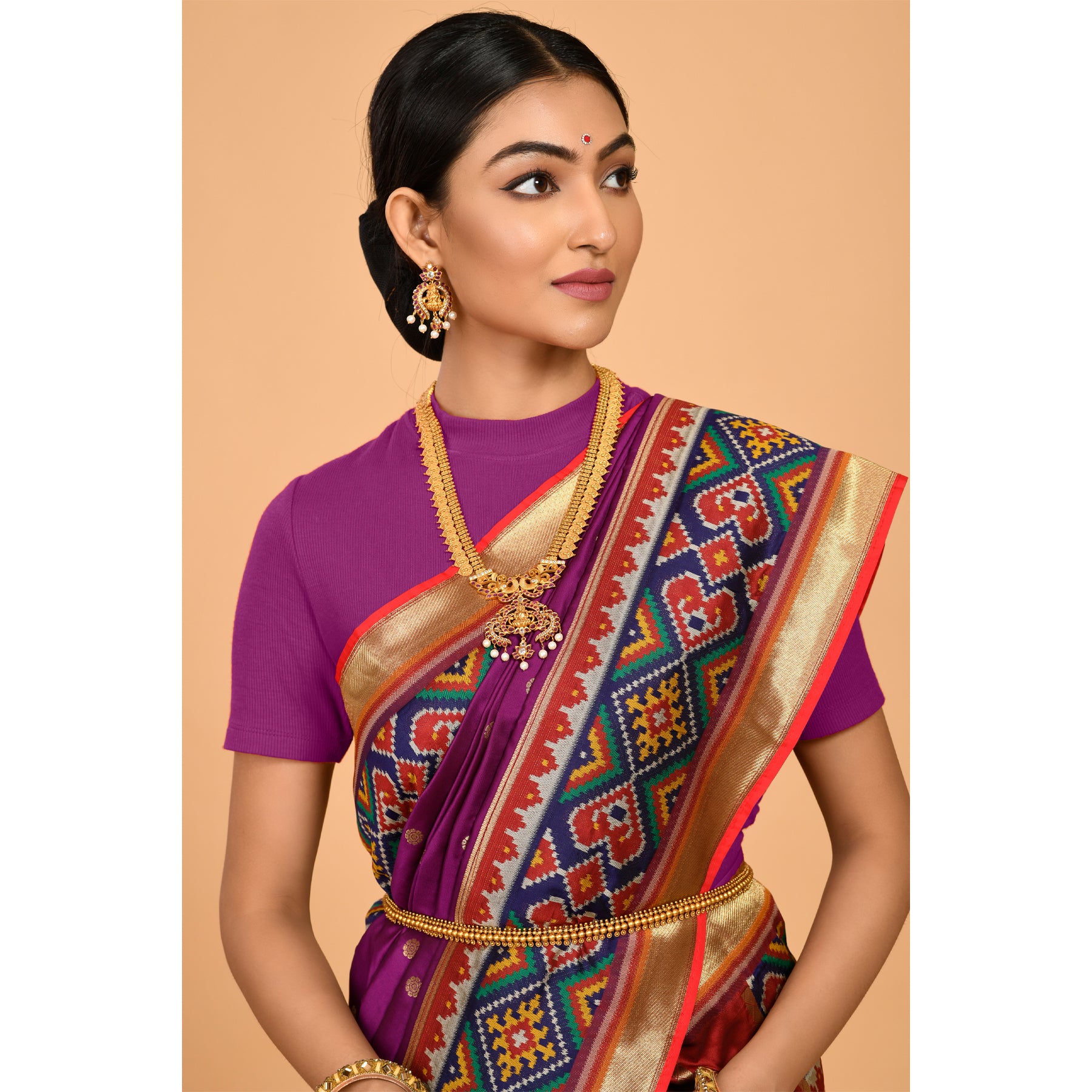 Powerloom Silk covered with Zari bootis Saree Saree