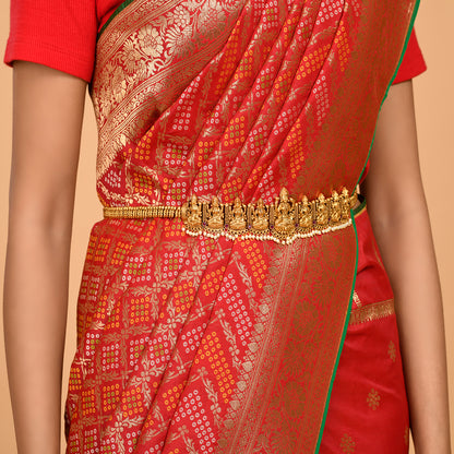 Red Bandhani Saree Saree
