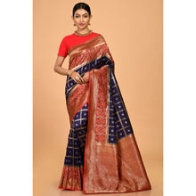 Load image into Gallery viewer, Royal Blue color Patola border and Zari Saree- DD-P1-S523 Saree