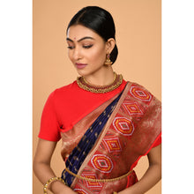 Load image into Gallery viewer, Royal Blue color Patola border and Zari Saree- DD-P1-S523 Saree